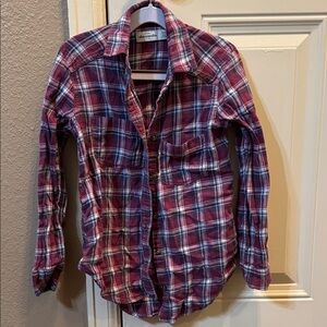 Abercrombie Plaid Button-Up Shirt for Girls XXS